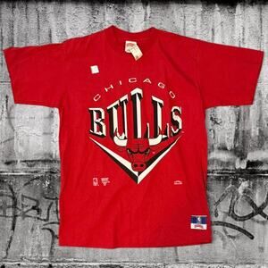 Vintage Chicago Bulls Nutmeg Mills Deadstock Single Stitch T Shirt USA XL